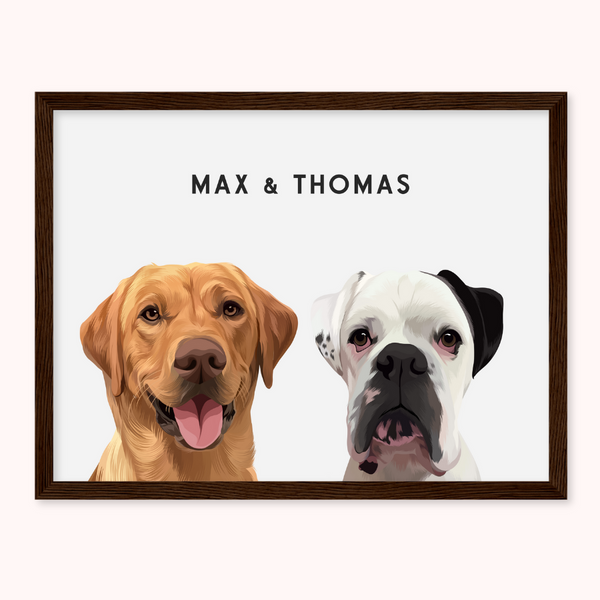 Personalised Duo Pet Portrait