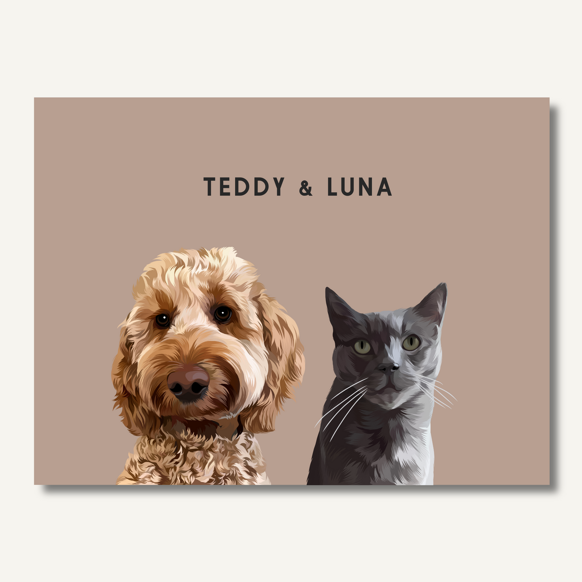 Personalised Two Pet Portrait