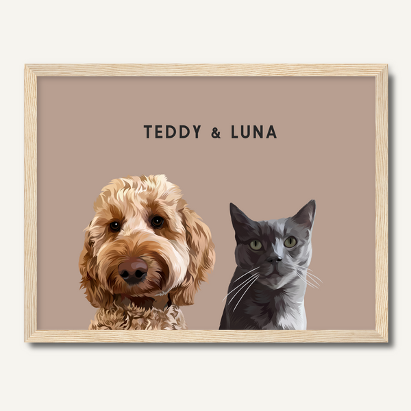 Personalised Two Pet Portrait