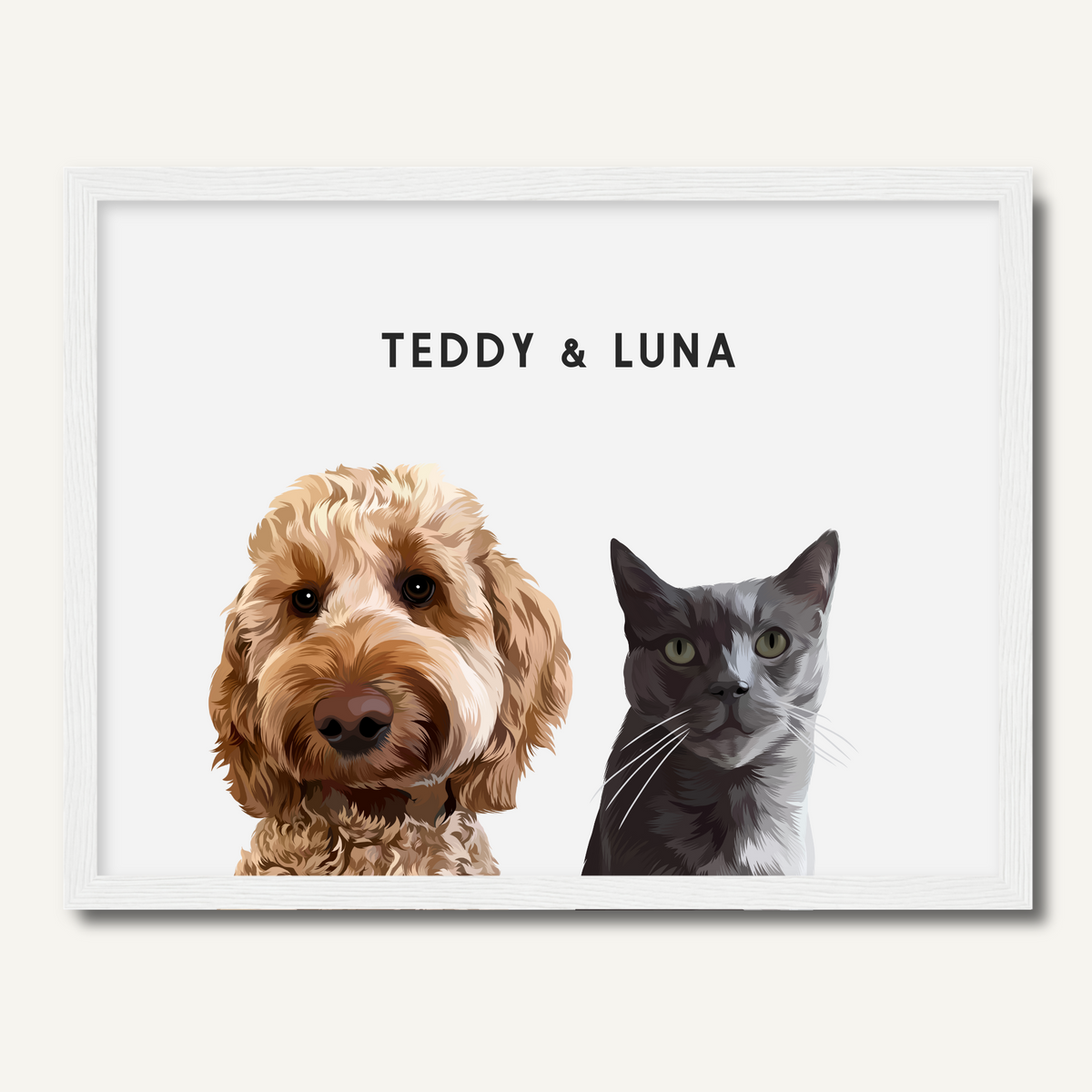 Personalised Two Pet Portrait