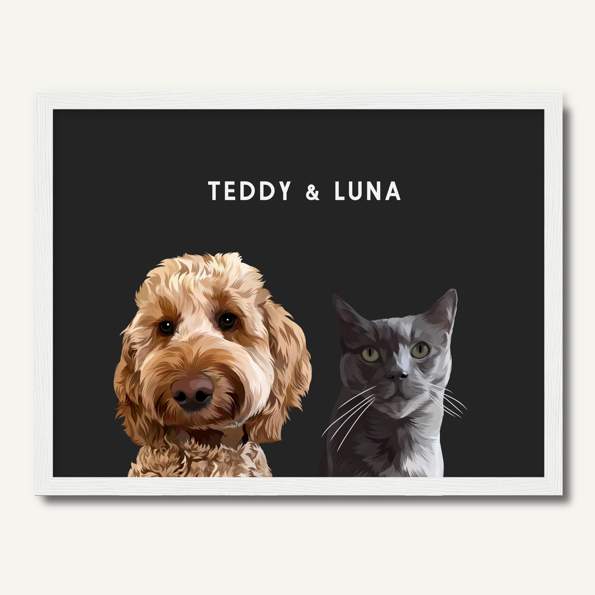 Personalised Two Pet Portrait