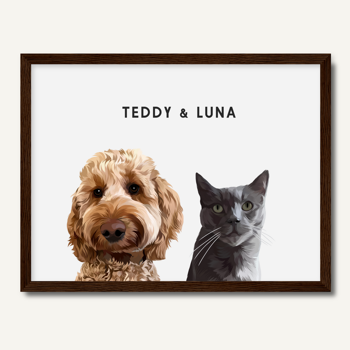 Personalised Two Pet Portrait