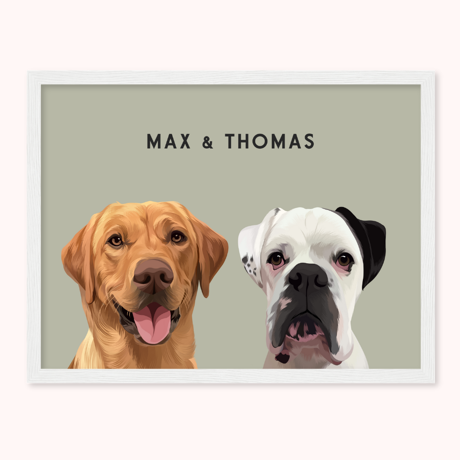 Personalised Duo Pet Portrait