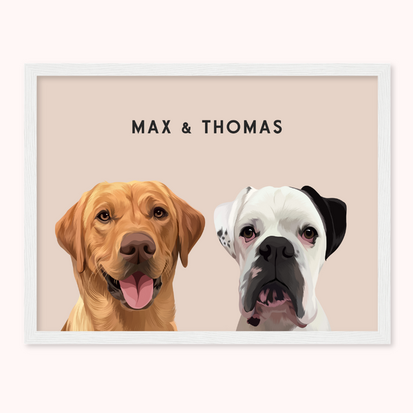 Personalised Duo Pet Portrait