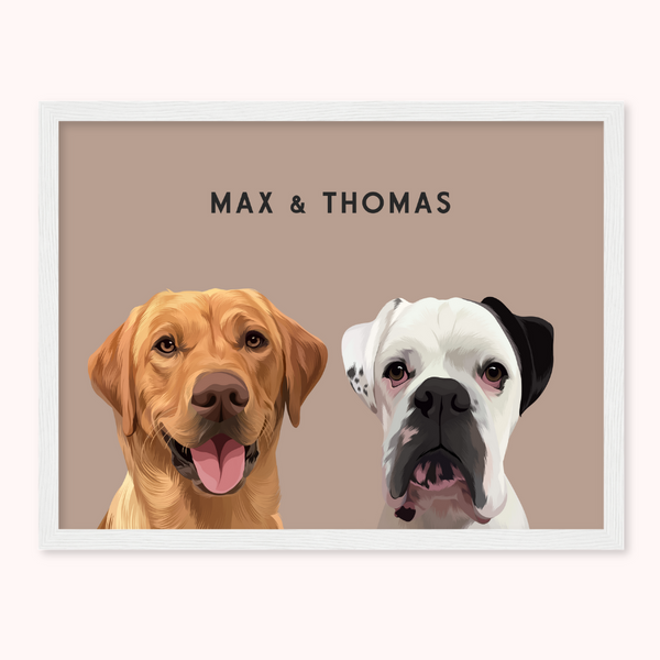 Personalised Duo Pet Portrait