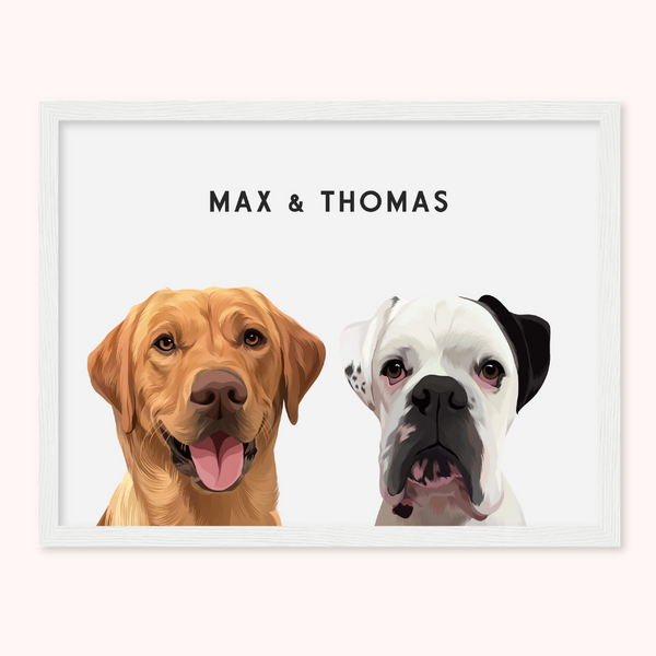 Personalised Duo Pet Portrait